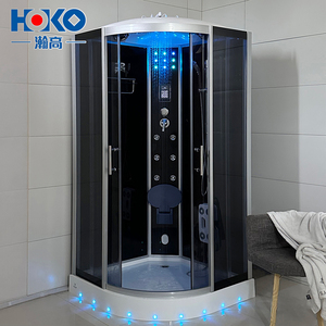 Panel Kontrol Komputer Tahan Air untuk Kamar Mandi Uap, Kaca Tempered Bingkai Aluminium, Aksesoris Perlengkapan Kamar Mandi, Kaca Tempered 6mm - Product Image 1