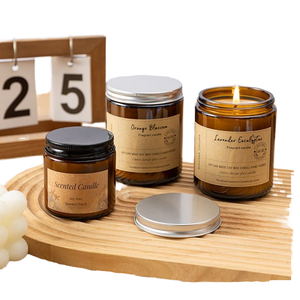 Jialong Houseware Soy Wax Holiday Scented <b>Candles</b> 100g Glass Jar Handmade Classical Style Aromatherapy Indoor Home - Product Image 1