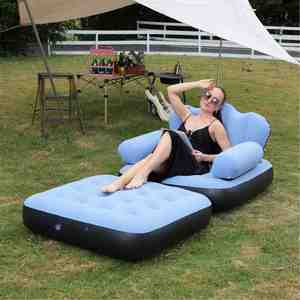 New Portable Dual-purpose Inflatable <b>Sofa</b> <b>Bed</b> with Thickened PVC Five in One <b>Sofa</b> <b>Bed</b> Suitable for Camping Outdoor Furniture - Product Image 4