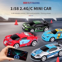 SamToyCn 1:58 Voiture télécommandée RC 2.4G à double mode, puissante, contrôlée par application, modèle de simulation, mini-voiture jouet