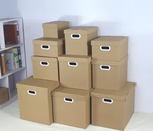 Custom Bankers Box File Box Moving Storage Kraft Paper Box With Lid