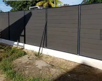 Çevre dostu açık su geçirmez ev bahçe eskrim Modern Wpc çit ahşap plastik kompozit panel