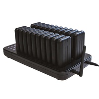 Café Rechargeable Étanche Vibrant 1 Base 20 Buzzer Queue Paging Beeper Sans Fil Coaster Appelant Pager Système Restaurant