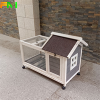Vente en gros de cage commerciale en bois pour animaux de compagnie avec nichoir cage pour animaux de compagnie avec fil métallique poulailler industriel
