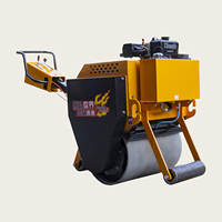 Rouleau vibratoire diesel 20 kN, compacteur autoporté pour asphalte et sol, facile à utiliser pour la construction routière