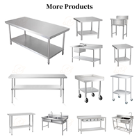 YITIAM Table de travail pour buffet commercial Table de travail pliante en acier inoxydable Table de travail en acier inoxydable Banc de travail