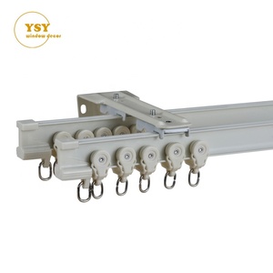 Rail de rideau flexible en aluminium pour <span class=keywords><strong>baie</strong></span> <span class=keywords><strong>vitrée</strong></span>, fixation au plafond, courbé, pour séparateur de pièce - Product Image 2