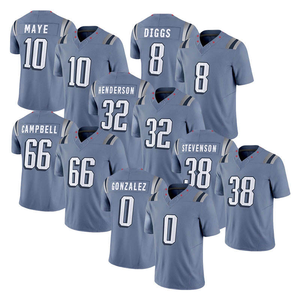 2025 nuove rivalità cucite maglie da Football americano all'ingrosso 10 Maye 8 Diggs 0 Gonzalez 32 Henderson 38 Stevenson Do Custom - Product Image 1
