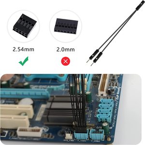 Dupont-Buchse zu Dual-Stecker 2-poliger Einzel draht für elektronische PC-Motherboard-Power-LED-Leuchtdiode - Product Image 4