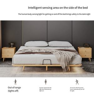 Минималистский деревянный плавающий каркас кровати из ясеня Скрытая опора для ног с планками каркас кровати татами для современной спальни для гостевого номера отеля - Product Image 4