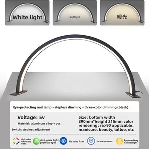 Lámpara UV LED <span class=keywords><strong>de</strong></span> Doble Uso para <span class=keywords><strong>Uñas</strong></span> y Pestañas, Curado Rápido <span class=keywords><strong>de</strong></span> 365nm con Diseño en Forma <span class=keywords><strong>de</strong></span> U <span class=keywords><strong>de</strong></span> <span class=keywords><strong>Media</strong></span> <span class=keywords><strong>Luna</strong></span> para Esmalte en Gel y Extensión <span class=keywords><strong>de</strong></span> Pestañas <span class=keywords><strong>de</strong></span> Secado Rápido - Product Image 6