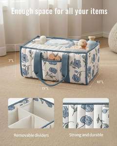 Organisateur de couches portable pliable avec séparateur amovible pour les essentiels de nouveau-né - Product Image 6