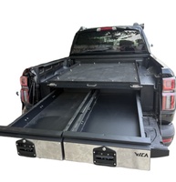 Système de tiroirs coulissants robustes pour benne de camionnette, tiroir de rangement coulissant pour la gestion du chargement, boîte à outils coulissante verrouillable