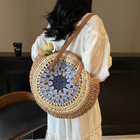 Sac fourre-tout pour femme en paille tressée tendance, grand sac à main en paille souple, sacs à main pour femme, sacs à bandoulière faits à la main par des designers