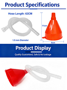 可拆卸延长软管油漏斗，用于摩托车和汽车液体传输 - Product Image 5