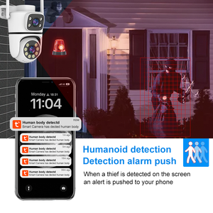 Cámara inteligente TUYA de 8MP, lente Dual, WiFi, seguridad, vigilancia del hogar con luz de visión nocturna a Color, Audio bidireccional, cámara WIFI Tuya - Product Image 2