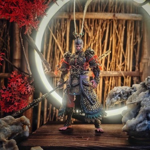 Stock modelo nuevo plástico negro Sun Wukong figura de acción juguete GK juego personaje derrotando estatua de Buda de 'Frozen' - Product Image 2