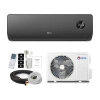 Nouvelle conception de climatiseur mural intelligent à onduleur noir, climatiseur split pour la maison, climatiseur Wifi, Ar-condicionado