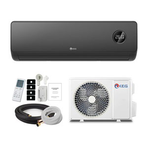 Nuevo Diseño de Aire Acondicionado Split <span class=keywords><strong>Inverter</strong></span> Inteligente Negro, Aire Acondicionado de Pared para el Hogar con Wifi - Product Image 1