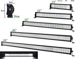 מכירה חמה LED בר אור כפול שורה 12v Led מעוקל Led עבודה בר אור 6000K-7000K עמיד למים עבור טרקטורון