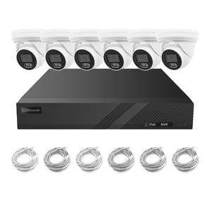 Kits POE 8CH 6X 4MP Tourelle Caméras IP d'intérieur P2P Contrôle à distance Détection humaine et véhicule Sécurité à domicile Système de caméra CCTV - Product Image 2