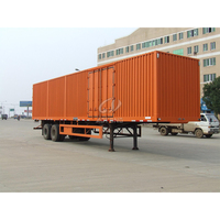 Semi-remorque fourgon en acier neuve d'usine 40 pieds 53 pieds, 3 essieux, pour conteneurs fermés et transport de marchandises