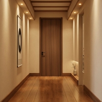 Porte de chambre moderne en MDF imperméable LT avec surface finie pour les intérieurs résidentiels, d'appartements, de villas et d'hôtels