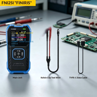 Testeur de résistance interne FNIRSI HRM-10 100W pour batteries au lithium 18650 avec mesure de tension et mesure LCR