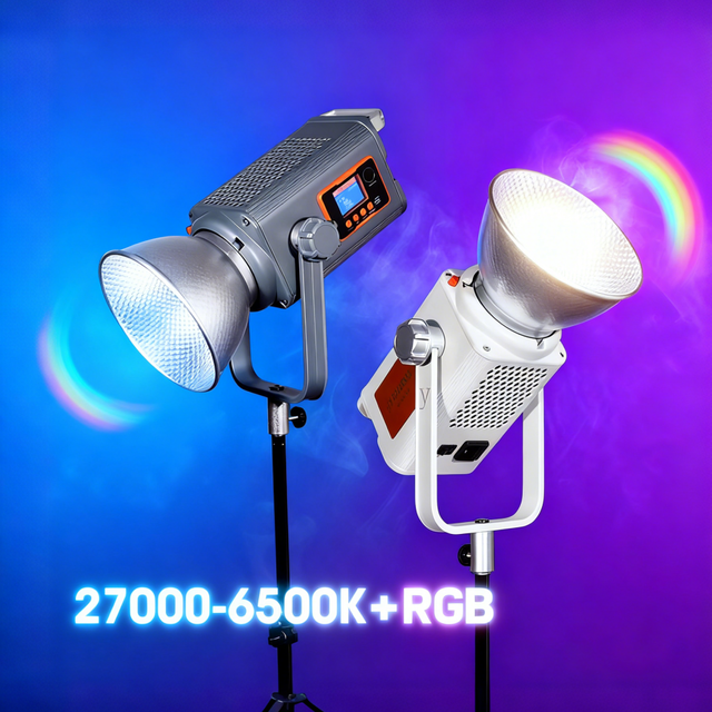 ZR-300C Rgb 300W COB LED Lights for Professional Photography Studio Dimmable Lighting COB filming lights 300c