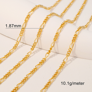 Collar <span class=keywords><strong>de</strong></span> <span class=keywords><strong>oro</strong></span> <span class=keywords><strong>de</strong></span> 18K, collar <span class=keywords><strong>de</strong></span> cadena Figaro <span class=keywords><strong>de</strong></span> 1,87mm, joyería <span class=keywords><strong>de</strong></span> <span class=keywords><strong>oro</strong></span> <span class=keywords><strong>de</strong></span> 18K, collares <span class=keywords><strong>de</strong></span> joyería fina - Product Image 2