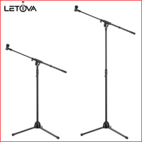 Support de microphone trépied en fer réglable et durable OEM, modèle Letova