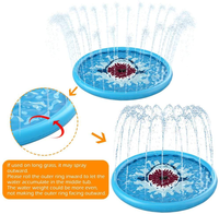 Jouet de piscine gonflable en forme de requin avec arroseur, adapté aux enfants, parc aquatique d'été en plein air, tapis de jeu
