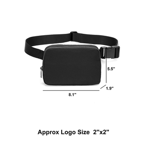 Bolso Bandolera Pequeño Unisex con Correa de Hombro Ajustable, Bolso de Pecho Inclinado para Mujer, Bolso de Cintura Deportivo de Nailon para Correr, con Cierre y Logotipo Personalizable - Product Image 3