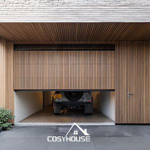 <span class=keywords><strong>Porte</strong></span> <span class=keywords><strong>de</strong></span> <span class=keywords><strong>garage</strong></span> à <span class=keywords><strong>ouverture</strong></span> vers le haut en aluminium cannelé architectural avec finition imitation bois - Product Image 3