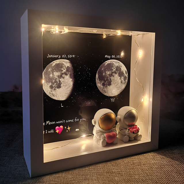 Wholesale Home Decoration Night Lightbox Shadow Box Light 10x10inch 3D LED Wooden Frame Photo