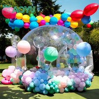AOYU Tunnel à bulles gonflable transparent en PVC pour événements extérieurs, dôme igloo, globe de neige, château gonflable, maison à bulles, utilisation pour le camping et les fêtes