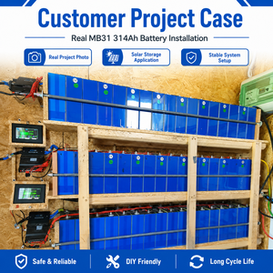 Células Prismáticas LiFePO4 Grau A 3.2V MB31 314Ah em Estoque na UE, Entrega DDP para Distribuidores de Armazenamento Solar 16pçs 32pçs 64pçs - Product Image 5
