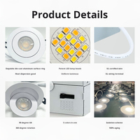 Flottant 360 Cardan Encastré Lumière 4 Pouces 5CCT 10W 900lm Rotatif LED Canless Spot Plafonnier