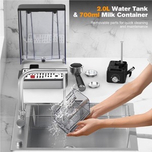 Macchina per Espresso <span class=keywords><strong>Elettrica</strong></span> Programmabile One-Touch con Montalatte Automatico, 20 Bar, per Cappuccino e Latte, in Acciaio Inox - Product Image 6