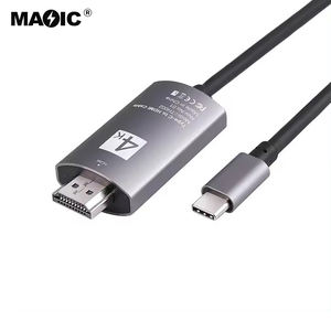 הנמכר ביותר גבוהה מהירות OEM 2M 4K 60HZ סוג-c כדי <span class=keywords><strong>HDMI</strong></span> ממיר כבל 12-אינץ כבל <span class=keywords><strong>HDMI</strong></span> סוג C תמיכת HDCP נטפליקס - Product Image 2