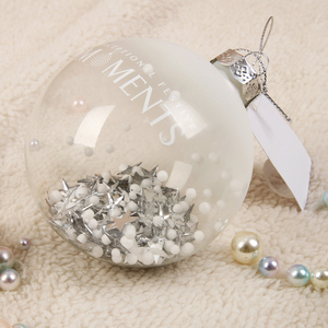 <span class=keywords><strong>ลูก</strong></span>บอลคริสต์มาส PET รุ่นใหม่ปี 2026 พร้อมทรายสีขาวและสไตล์มหาสมุทร - Product Image 6