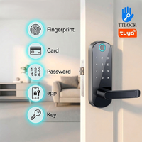 Cerradura Inteligente Electrónica para Puerta de Madera, Cerradura Digital con Huella Dactilar sin Llave, Tuya Ttlock, para Airbnb y Hogar