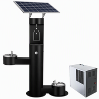 Fontaine à eau froide solaire pour extérieur avec remplisseur de bouteilles et bec verseur pour les installations publiques extérieures