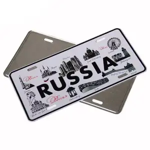 Factory Direct Sale American Decorate Customized Logo Number Embossed License Plate Of Car