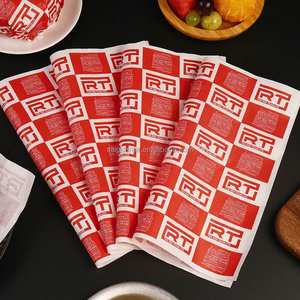Papier d'emballage anti-graisse personnalisé pour hamburgers et restaurants occidentaux, papier pour plateau de poulet frit, papier de repas jetable - Product Image 2