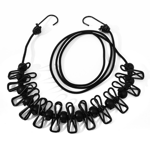 Sèche-<span class=keywords><strong>linge</strong></span> de voyage pliable multifonctionnel en latex, résistant au vent, élastique, montage sur porte/mur - Écologique, gain de place - Product Image 2