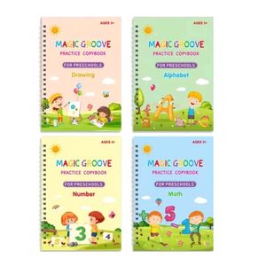 High-Quality Wholesale Kids English Grooved Handwriting Copybook - Reusable Practice <b>Book</b> with Colorful Pages - Product Image 2