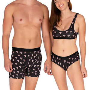 Fabricant OEM <span class=keywords><strong>Sous</strong></span>-vêtements <span class=keywords><strong>assortis</strong></span> respirants doux à la taille pour couples avec imprimés de coton modal personnalisés - Product Image 3