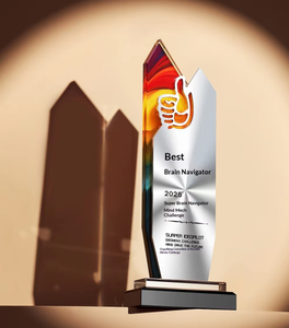 Ensemble de trophées en cristal métallique personnalisé |   Médailles de récompense pour réunions annuelles et <span class=keywords><strong>champions</strong></span> d'équipe exceptionnels avec impression UV - Product Image 5