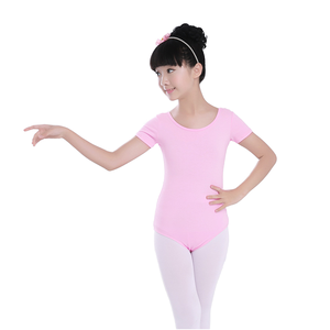 Leotardos de gimnasia de <span class=keywords><strong>Ballet</strong></span> <span class=keywords><strong>para</strong></span> niñas de alta calidad, Ropa de baile de bailarina de manga corta, disfraz de actuación de nailon Spandex - Product Image 5